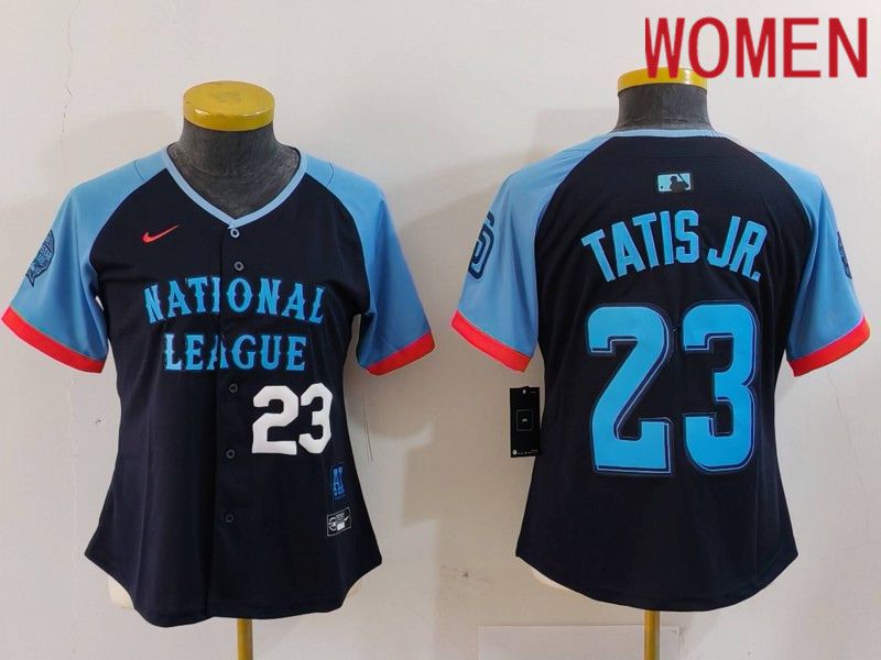 Women San Diego Padres #23 Tatis jr Blue All star 2024 Nike MLB Jersey style 2->women mlb jersey->Women Jersey